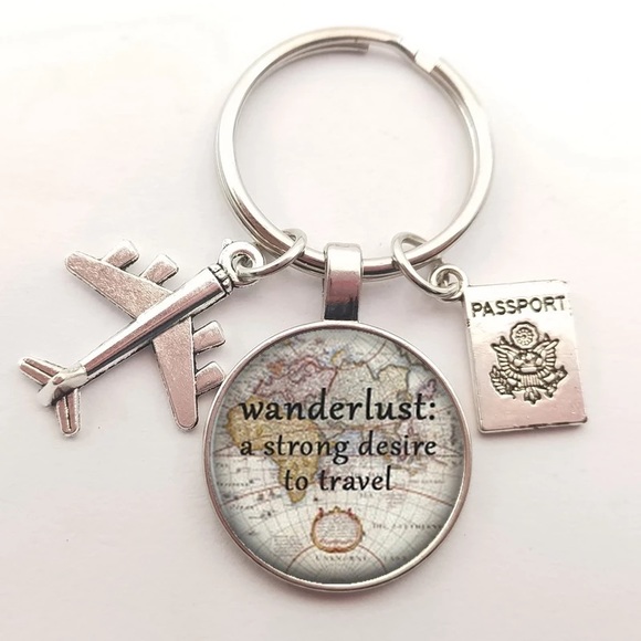 Accessories - World Map Airplane Wanderlust Keychain
